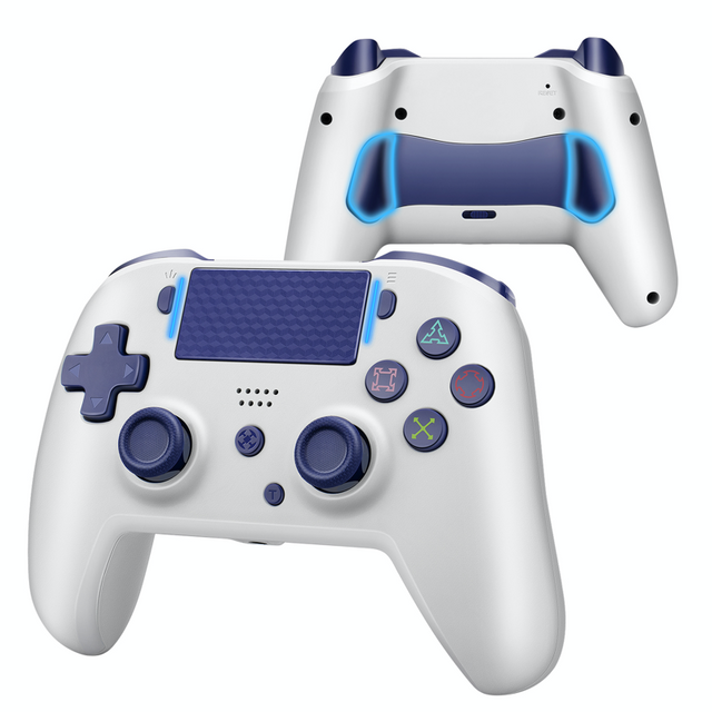 OUBANG Wireless Controller With Style Compatible With Playstation 4, Remote Works With Scuf PS4 Controller, Gamepad And Joystick With Motors, Gifts For Women/Girls/Kids/Men, New,2023-White