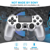 Wireless Controller Compatible with PS4 Controller, pa4 Controller Works with Playstation 4 Controller,Remote/Control/Joystick/Mando/Matte With Charging Cable-Silver