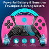 OUBANG Scuf Wireless Controller Works With Modded PS4 Controller, Elite Control Remote Fits Playstation 4 Controller, Joystick/controles De Pa4 With Mapping/turbo/1200 Mah Battery-Rose red