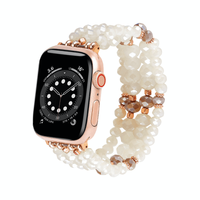 Bracelet Work With Apple Watch Bands,Boho Chic Leather Strap For Series 8 Apple Watch Band With Silver Metal Buckle, Multilayer Wrap Jewelry For iWatch Series 7 6 SE 5 4 3 Women-Four Strings and White