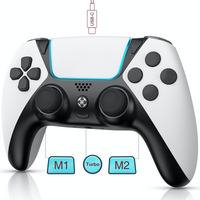 OUBANG Scuf Wireless Controller Works With Modded PS4 Controller, Elite Control Remote Fits Playstation 4 Controller, Joystick/controles De Pa4 With Mapping/turbo/1200 Mah Battery-White