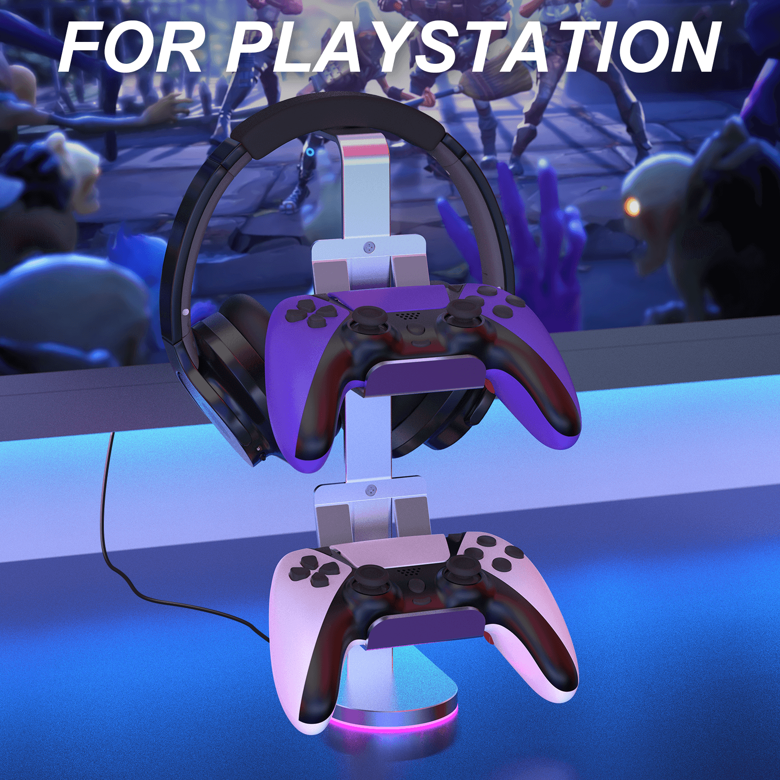 Gaming Headset and Controller Stand for PS4/PS5/Nintendo Switch/Xbox Seies X