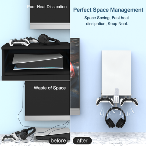Wall Mount Kit for PS5 Disc/Digita Console
