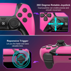 OUBANG Scuf Wireless Controller Works With Modded PS4 Controller, Elite Control Remote Fits Playstation 4 Controller, Joystick/controles De Pa4 With Mapping/turbo/1200 Mah Battery-Rose red