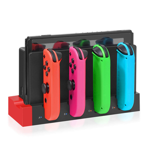 Upgraded Charging Dock Station for Switch/OLED, Gaming Organizer Accessories Features LED Indication/Security Protection/USB Port
