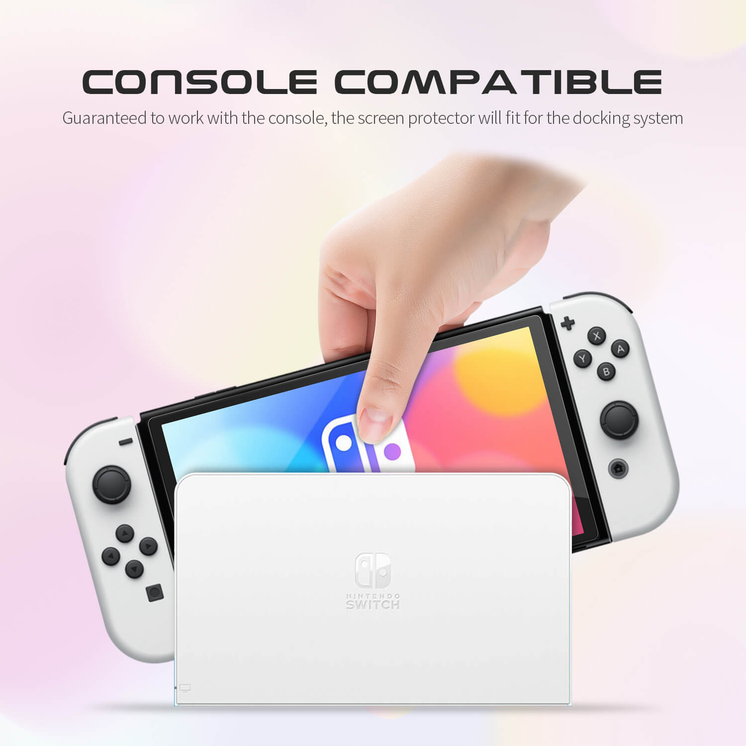 4 Pack Tempered Glass Screen Protector for Switch/Switch OLED