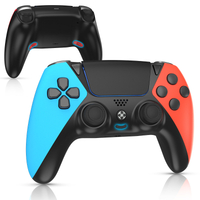 OUBANG Scuf Wireless Controller Works With Modded PS4 Controller, Elite Control Remote Fits Playstation 4 Controller, Joystick/controles De Pa4 With Mapping/turbo/1200 Mah Battery-Blue & Red