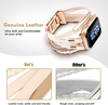 Bracelet Work With Apple Watch Bands,Boho Chic Leather Strap For Series 8 Apple Watch Band With Silver Metal Buckle, Multilayer Wrap Jewelry For iWatch Series 7 6 SE 5 4 3 Women-Pink