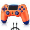 Wireless Controller Compatible with PS4 Controller, pa4 Controller Works with Playstation 4 Controller,Remote/Control/Joystick/Mando/Matte With Charging Cable-Orange