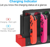 Upgraded Charging Dock Station for Switch/OLED, Gaming Organizer Accessories Features LED Indication/Security Protection/USB Port