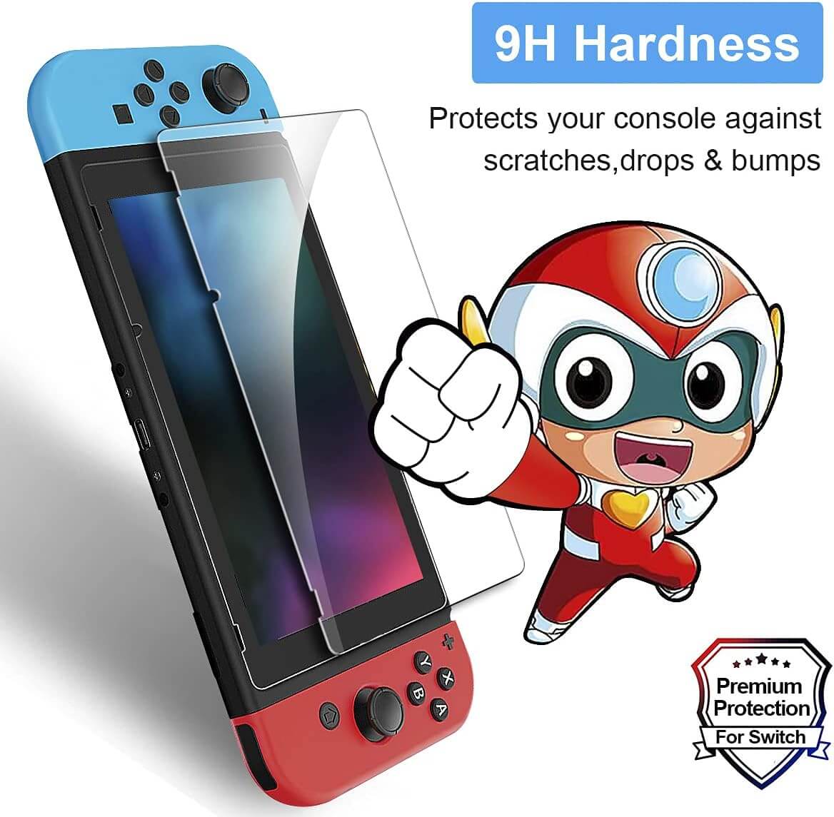 Clear Case for Switch/OLED with HD Screen Protectors