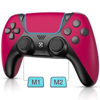 OUBANG Scuf Wireless Controller Works With Modded PS4 Controller, Elite Control Remote Fits Playstation 4 Controller, Joystick/controles De Pa4 With Mapping/turbo/1200 Mah Battery-Red