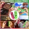 Wireless Joy Con Controller Compatible With Nintendo Switch, Replacement For Switch Joy Pad, Wireless Controllers, Support Dual Vibration, Wake-up, Motion Control-Pink and Green