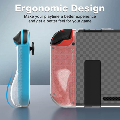 Clear Case for Switch/OLED with HD Screen Protectors