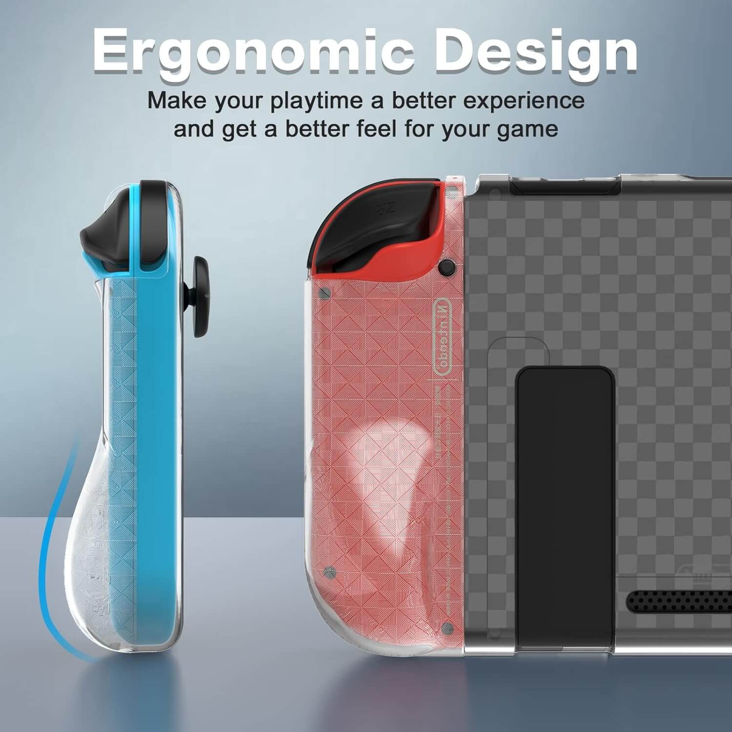 Clear Case for Switch/OLED with HD Screen Protectors