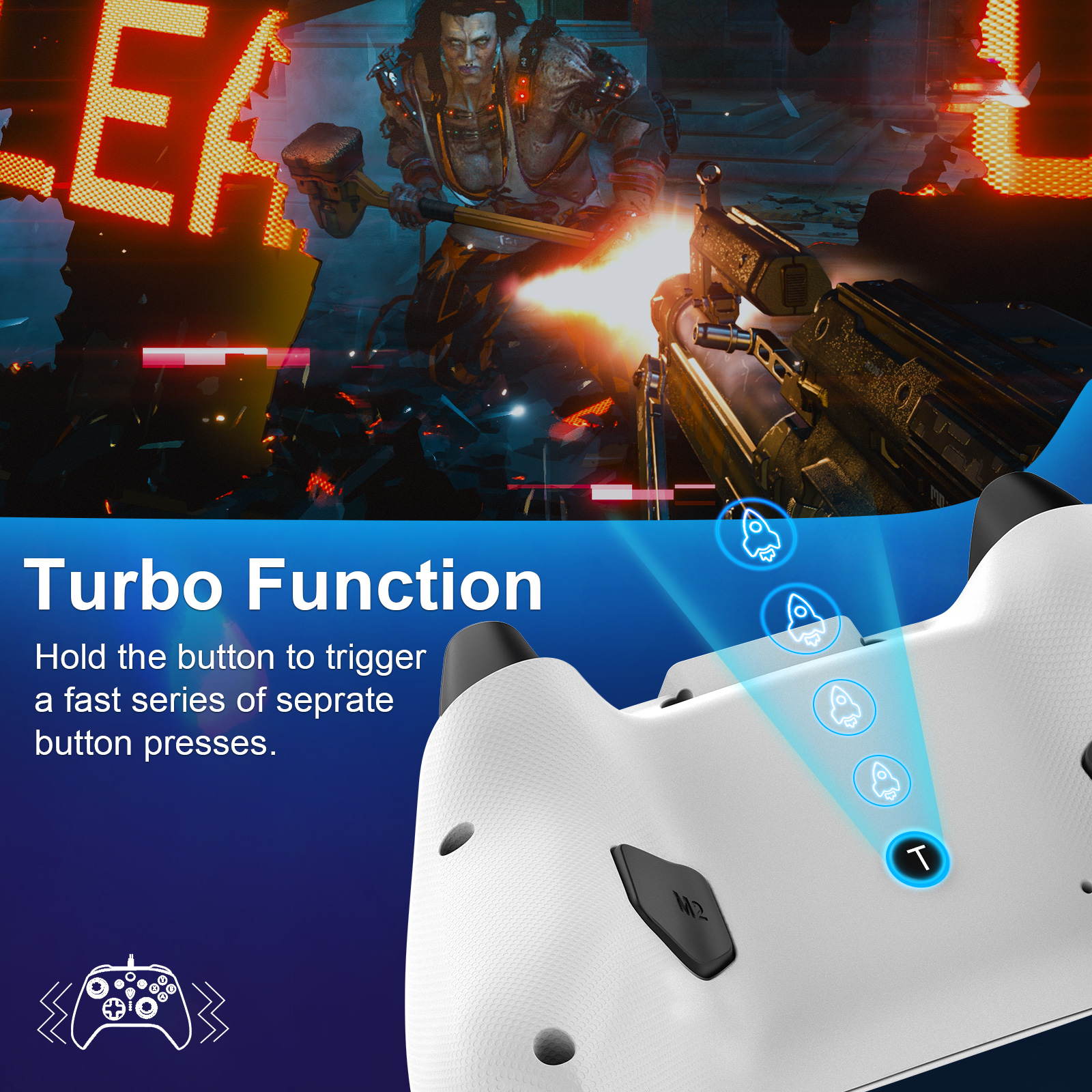Ymir 2 Wired Game Controller, Compatible with PS4/Pro/Slim/Switch Console/PC/Steam/Android/iOS/Phone/Tablet/TV, Features 2 Back Paddles/Turbo/Hall Triggers/Joysticks/RGB Light